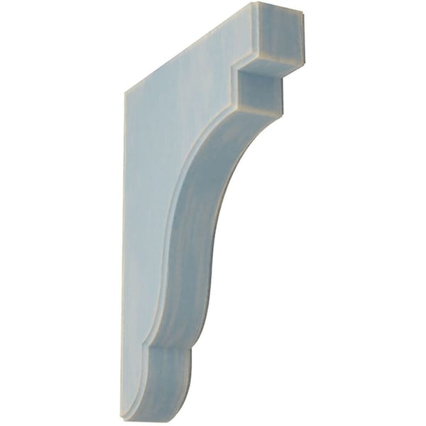 Ekena Millwork 1 3/4"W x 8 1/2"D x 11"H Bedford Wood Vintage Decor Bracket, Driftwood Blue BKTWD02X09X11BEBU - main